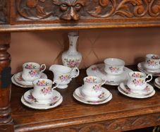 Regal Heritage Floral Bone China Tea Set (21 pcs)
