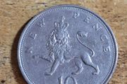 Great Britain UK 1968 10 New Pence Elizabeth II Coin - free standard postage