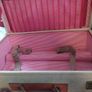 Retro Mad men style trolley case canvas & leather Image 3