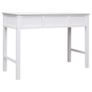 Writing Desk White 110x45x76 cm Wood Image 5