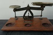 Vintage Scales On Wooden Base