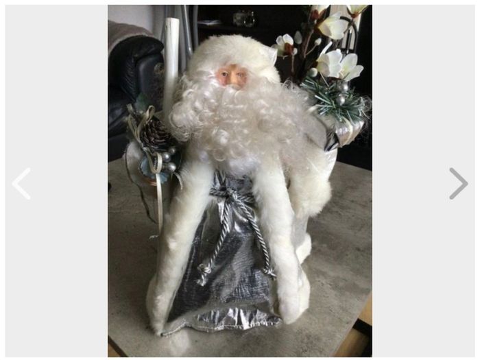 Silver Santa Tree Topper