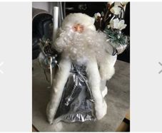 Silver Santa Tree Topper