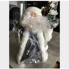 Silver Santa Tree Topper