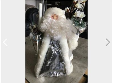 Silver Santa Tree Topper