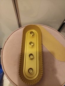 Gold 4 dinner  candle holder