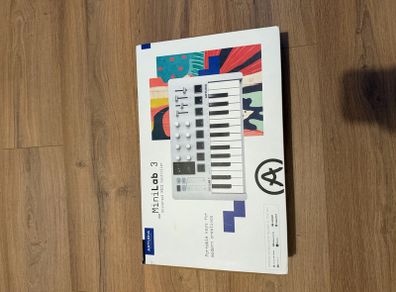 Arturia MiniLab 3 MIDI Controller in white.