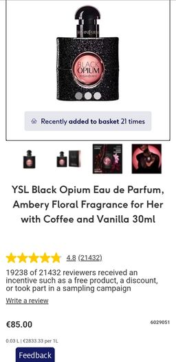 YSL Black Opium 30ml