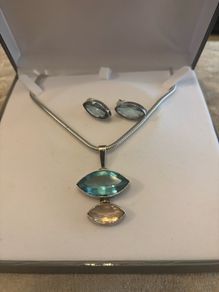 James Mary Kelly (JMK) Silver Pendant & Earrings