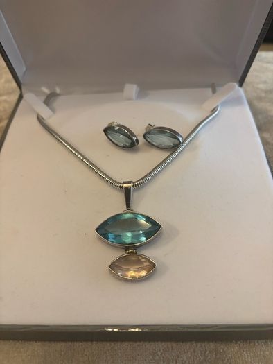 James Mary Kelly (JMK) Silver Pendant & Earrings
