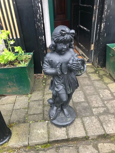 Lrg cast concrete statue