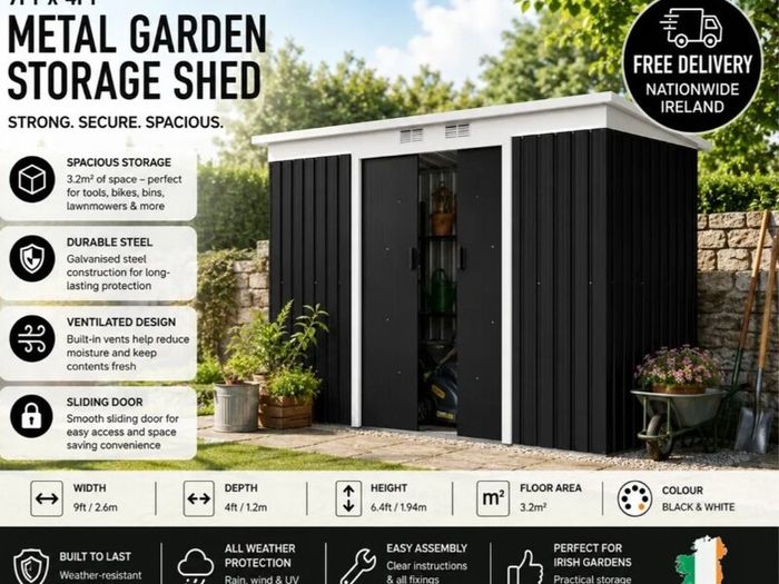 Metal shed 9ft x 4ft