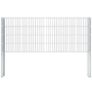 2D Gabion Fence Galvanised Steel 2.008x0.83 m 4 m (Total Length) Silver Image 2