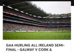Cork Galway All Ireland Semi Final Ticket