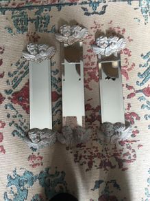 3 small mirrors , 40x9 cm