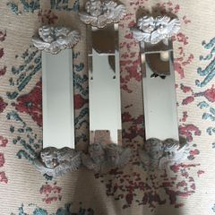 3 small mirrors , 40x9 cm