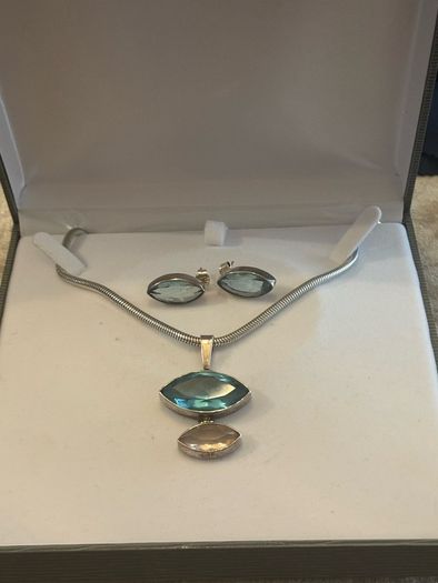 James Mary Kelly (JMK) Silver Pendant & Earrings