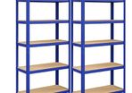 Set of 2, Storage Shelves with 5 Shelves,  Maximum Load 875 kg