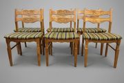 Rare Set of 6 Mid-Century Modern Oak Dining Chairs by Henning Kaernulf for EG-Mobel, 1970s
