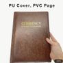 1pc Large Capacity Large  60 banknote , 10 double sides Collection Book Paper Faux Leather Protective Cover Bronzing Coin Paper Coin Mixed Collection Book Image 2