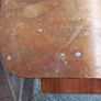 Antique Wood and Metal Stool Circa 1950s in Great Original Condition Image 9