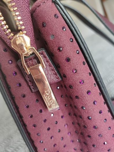 Dune backpack / handbag in burgundy