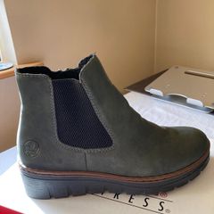 Rieker nubuck fleece lined ankle boots size EU 40 US 8.5