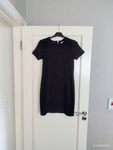 Zara black ribbed dress