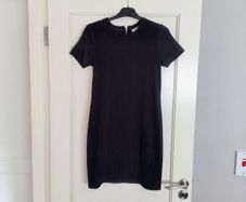 Zara black ribbed dress