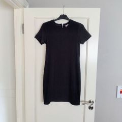 Zara black ribbed dress