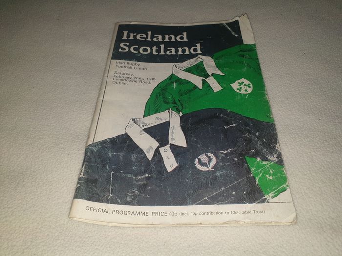 Rare Rugby Programme from 1982