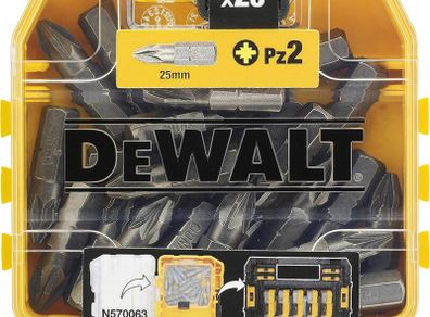 DEWALT Screwdriver PZ2 25 Piece Bit Set in Tic Tac Box, DT71521-QZ