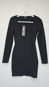 Pink Vanilla Black Square Neck Mini Dress, Size UK 6 (XS) - BNWT