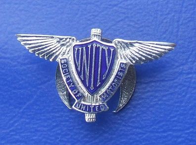 UNITY - SOCIETY OF UNITED MOTORISTS (buttonhole fitting) - membership enamel badge (c.1935)