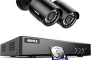 CCTV Camera System,4 Channel 3K Lite Surveillance DVR with 2x 1080p Outdoor Bullet Cameras and 1TB Hard Drive,Smart Human &amp; Vehicle Detection