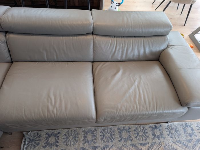 Natuzzi Editions leather corner sofa