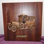 Antique Rolls Royce 1912 Copper Plaque on wood Image 4