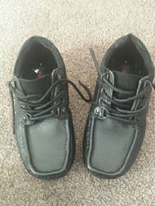 Boys black shoes size 1