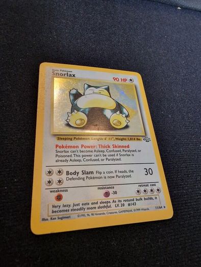 pokemon snorlax 11/64 jungle holo mp
