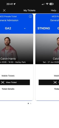 Calvin Harris 1 ticket