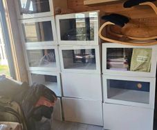 12 Besta Cabinets white gloss/glass