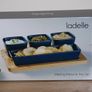 Ladelle Serving Porcelain Snack Bowl Set Of 4 Oblong Navy Ladelle Image 3