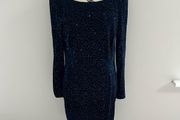 Hobbs Navy Sawyer Sequins Dress