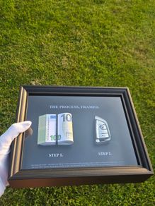 Gift 3D money frame art decor