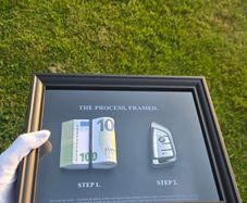 Gift 3D money frame art decor