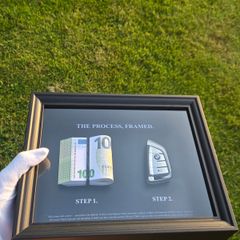 Gift 3D money frame art decor