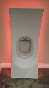 Upcycled Airbus A320 Window Interior panel Illuminated Aviation Wall Art