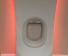 Upcycled Airbus A320 Window Interior panel Illuminated Aviation Wall Art