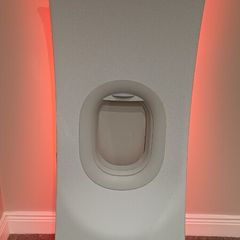 Upcycled Airbus A320 Window Interior panel Illuminated Aviation Wall Art