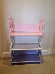 KidKraft Wooden Puzzle Piece Bookcase with Three Shelves - Pastel
